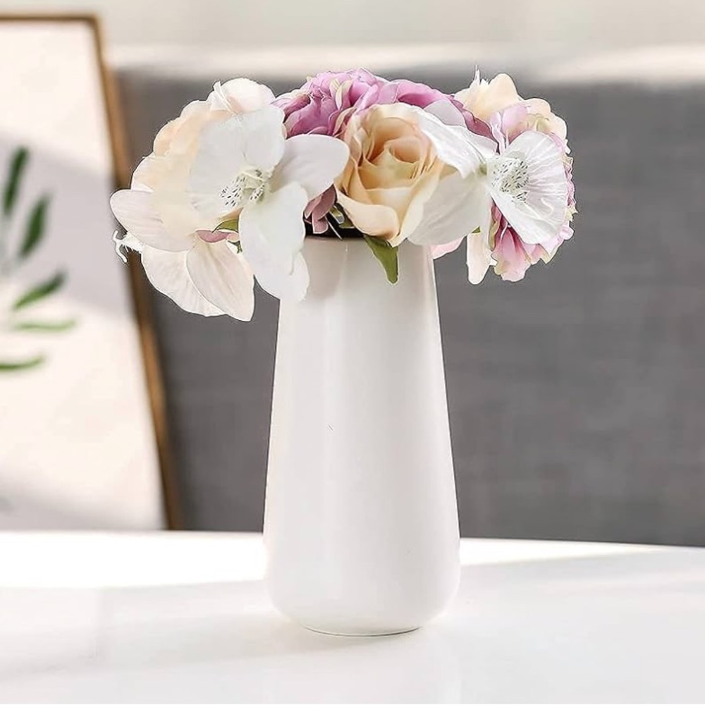 NIB Quality Matte White Ceramic DIY Vase